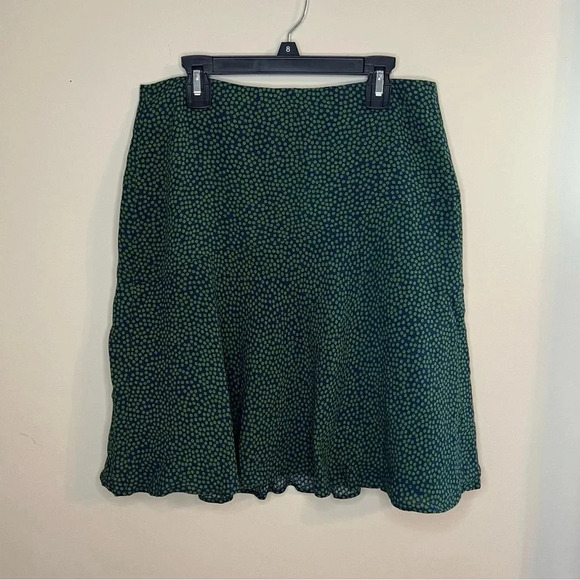 NWT BODEN Virginia Green and Navy Cluster Spot Skirt Size 4 - Picture 2 of 8